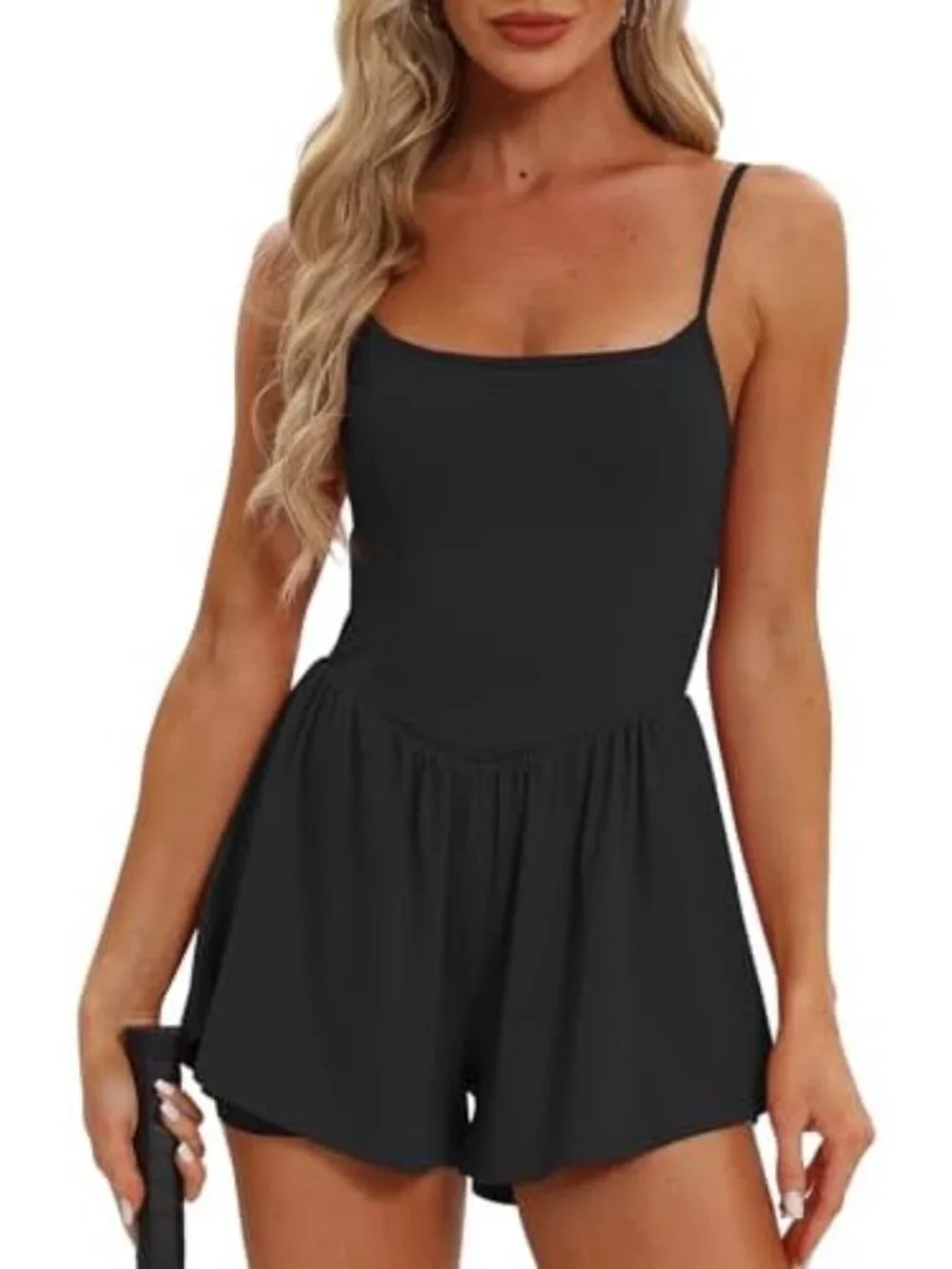 Chic Summer Sleeveless Romper for Women | Spaghetti Strap Shorts Jumpsuit